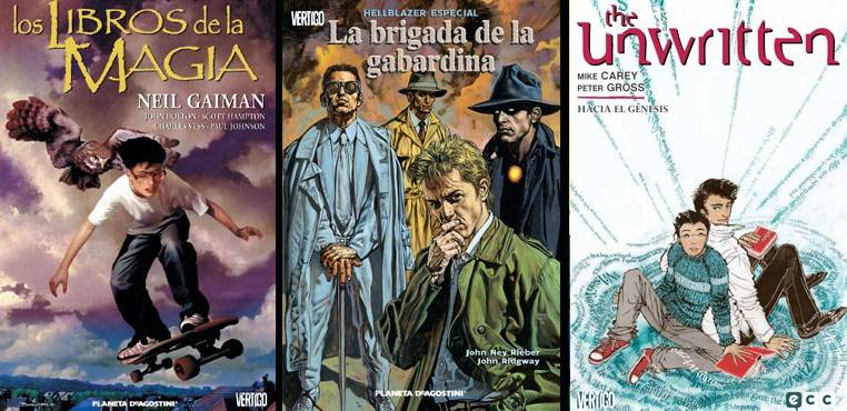 Ediciones españolas de algunas de las series del universo mágico de la línea Vertigo
