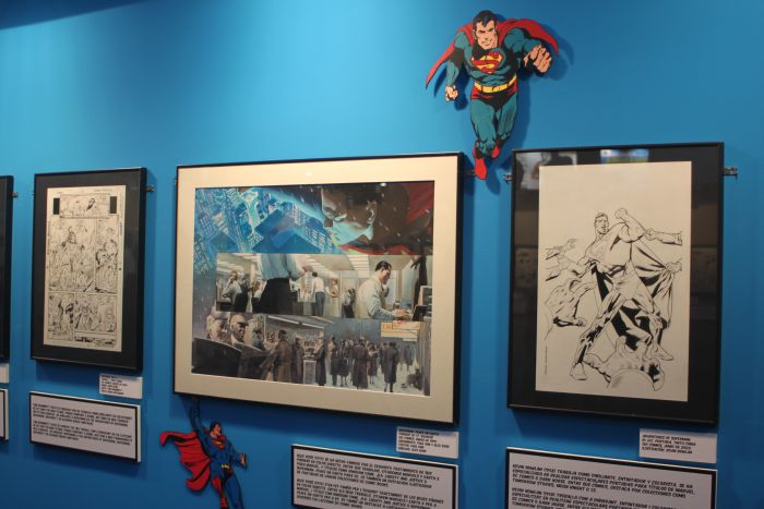 Detalle de la completísima exposición dedicada a Superman en el años de su 75º Aniversario.