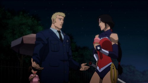 Parece que Diana ha contratado al estilista del Capitán América. ¡Oh, y mirad: pero si es Ben Affleck!