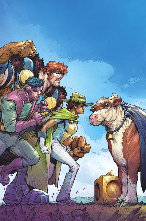 Portada del Infinity Man and The Forever People #4 por Howard Porter