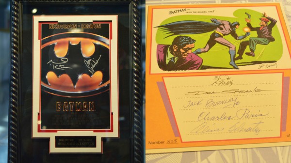 Cartel del Batman de Tim Burton (1989) firmado por Michael Keaton y Jack Nicholson. Fotografías de Jonathan Pastor.