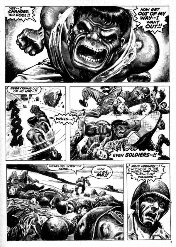 Interior de Rampaging Hulk, obra de Walt Simonson