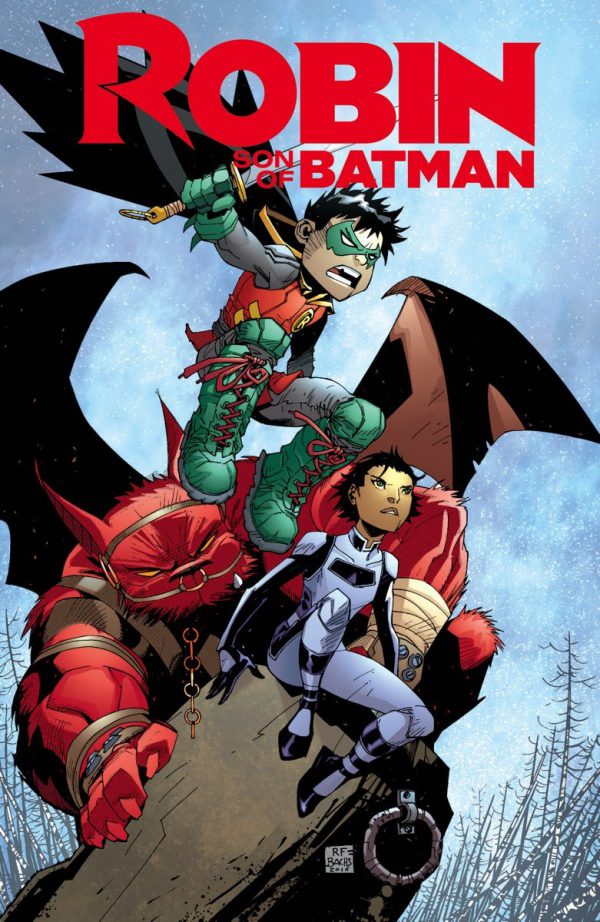 Portada del último número de Robin, Son of Batman #13, obra de Ramon Bachs