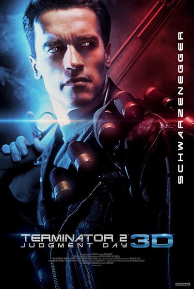 Póster de la versión 3D de Terminator 2: el juicio final