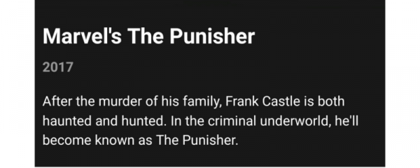 Anuncio filtrado de The Punisher en la app de Netflix