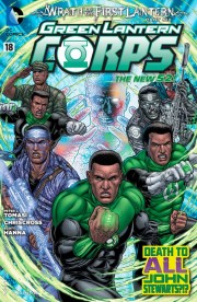 Portadas de Green Lantern Corps por Juan Jose Ryp con Eltaeb (#18) y Andy Kubert con Sandra Hope y Brad Anderson (#19). Podéis hacer click para agrandar.