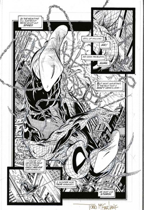 Página del Spiderman de Todd McFarlane