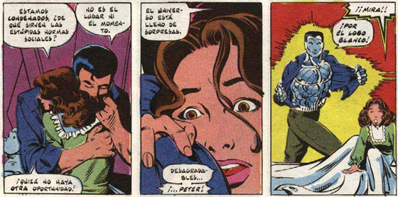 En el espacio, afrontando una muerte segura, Kitty y Piort se confiesan su amor