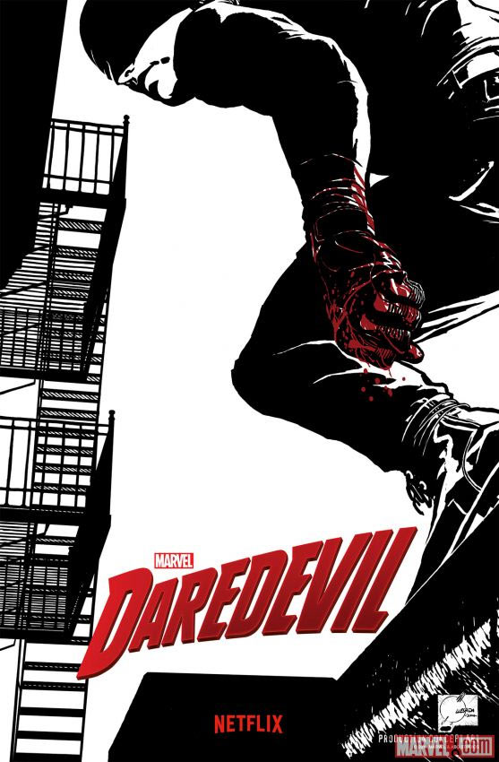 Poster concept-art de Daredevil realizado por Joe Quesada