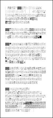 The almost undecipherable layouts of The Sculptor published in his web.