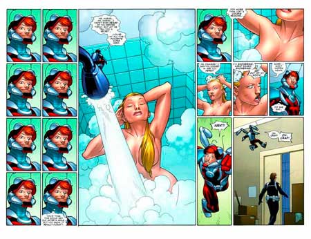 Grady recreándose mientras Carol se ducha, así utiliza los poderes este héroe.