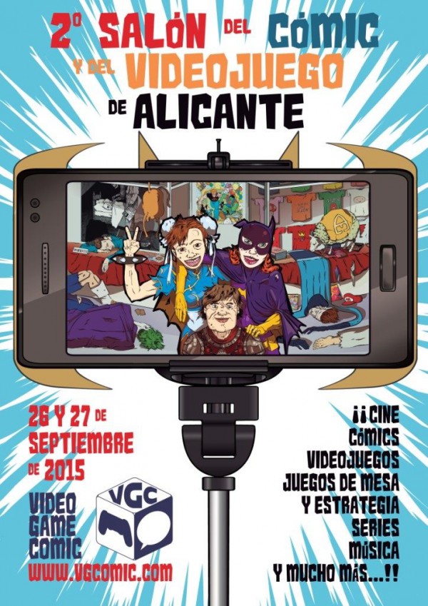 Cartel del 2º Salón del Cómic y el Videojuego de Alicante, realizado por Álvaro Nofuentes