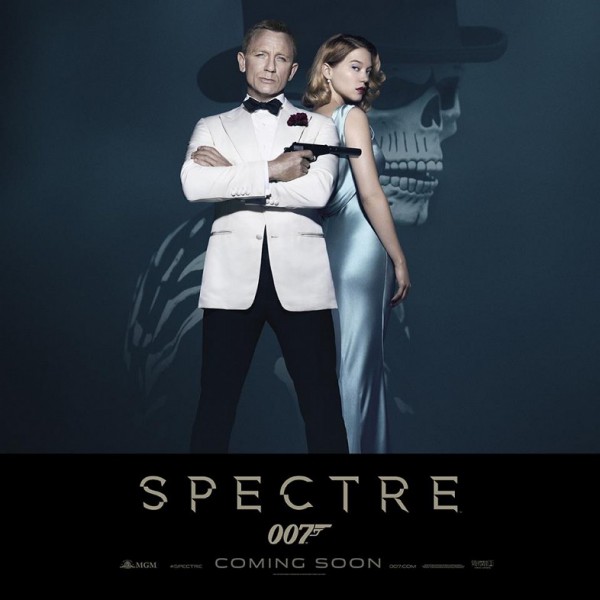 Póster de Spectre con Daniel Craig y Léa Seydoux como protagonistas