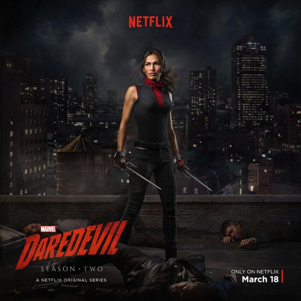 Póster dedicado a Elektra de la segunda temporada de Daredevil