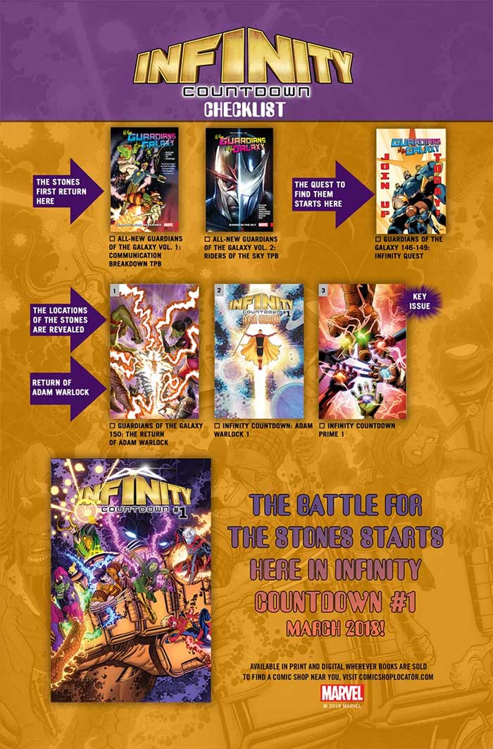Infinity Countdown Checklist