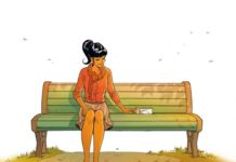 Un libro olvidado sobre un banco Un libro olvidado en un banco