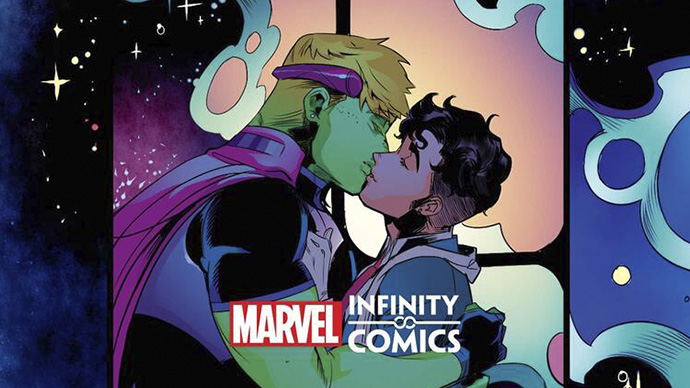 Hulkling and Wiccan Infinity Comic Boletín Marvel