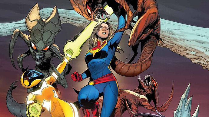 Captain Marvel X-Men Brood crossover Boletín Marvel