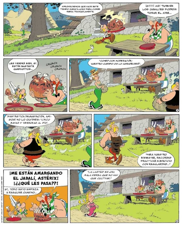 Página de Astérix: El lirio blanco de Fabcaro y Didier Conrad