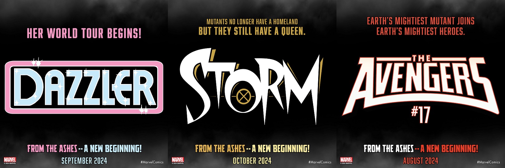 Teasers Dazzler, Storm, Avengers 17 -Boletín Marvel 236-