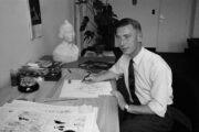 RENDEZ-VOUS A BRUXELLES AVEC LE DESSINATEUR BELGE HERGE, CREATEUR DE TINTIN