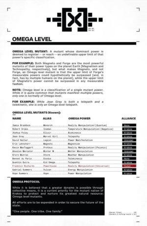 Krakoa Data Pages -Boletín Marvel 340-